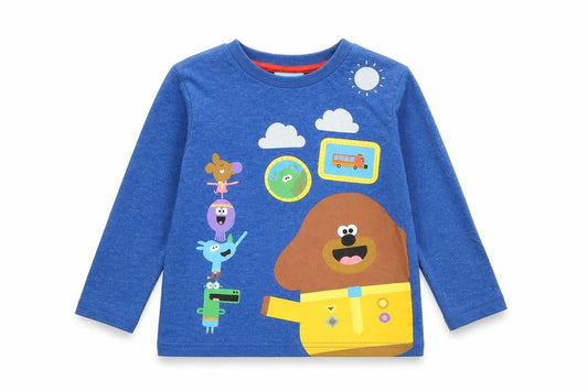 Boys UK Size 3-4 Years St. Bernard for Dunnes Stores Blue Basic Pullover T-Shirt