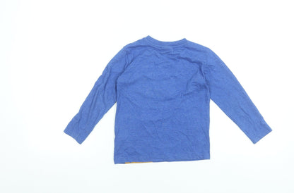 Boys UK Size 3-4 Years St. Bernard for Dunnes Stores Blue Basic Pullover T-Shirt