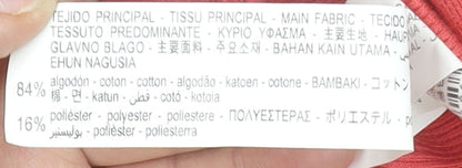 Zara Men Pink Crew Neck Cotton Sweatshirt Size S Regular Fit