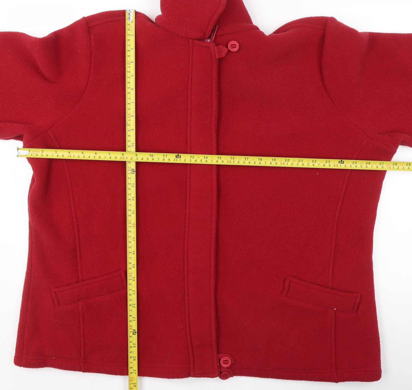 Cotton Traders Women's Red Fleece Jacket Size 26 Full Zip