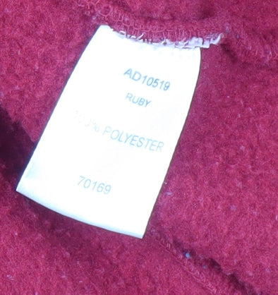 Cotton Traders Women's Red Fleece Jacket Size 26 Full Zip