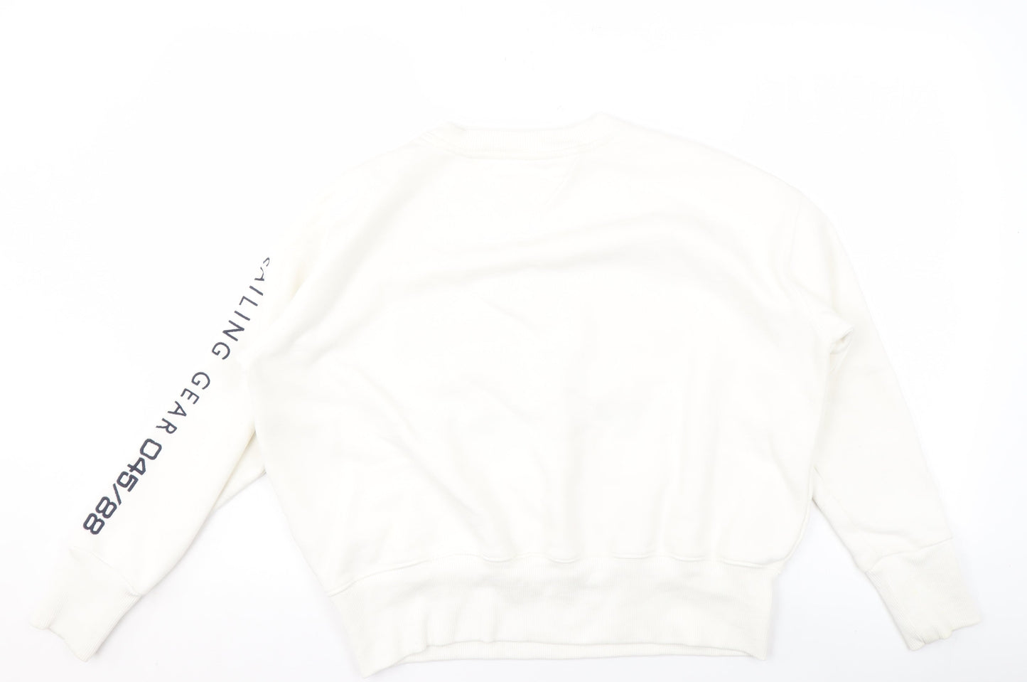 Womens UK Size XS Tommy Jeans White Pullover Sweatshirt
