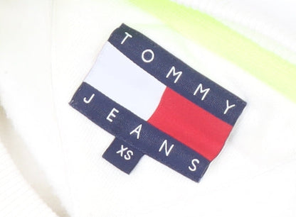 Womens UK Size XS Tommy Jeans White Pullover Sweatshirt