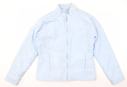 LA Gear Womens Blue Size 8 Puffer Jacket Full Zip Winter Coat