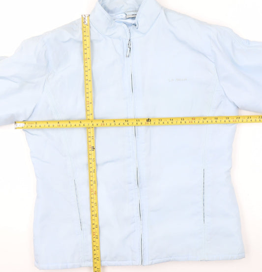 LA Gear Womens Blue Size 8 Puffer Jacket Full Zip Winter Coat