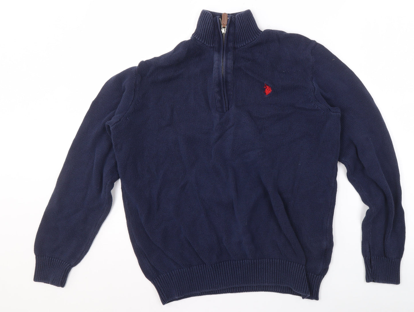 Womens UK Size M U.S. Polo Assn. Blue Pullover Sweatshirt