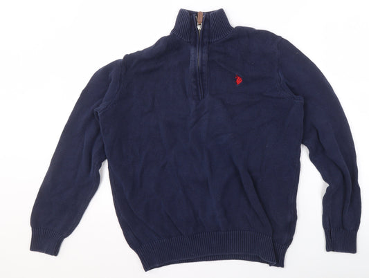 Womens UK Size M U.S. Polo Assn. Blue Pullover Sweatshirt