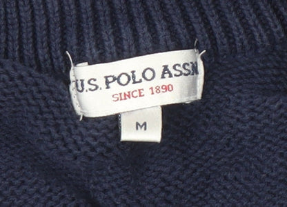 Womens UK Size M U.S. Polo Assn. Blue Pullover Sweatshirt