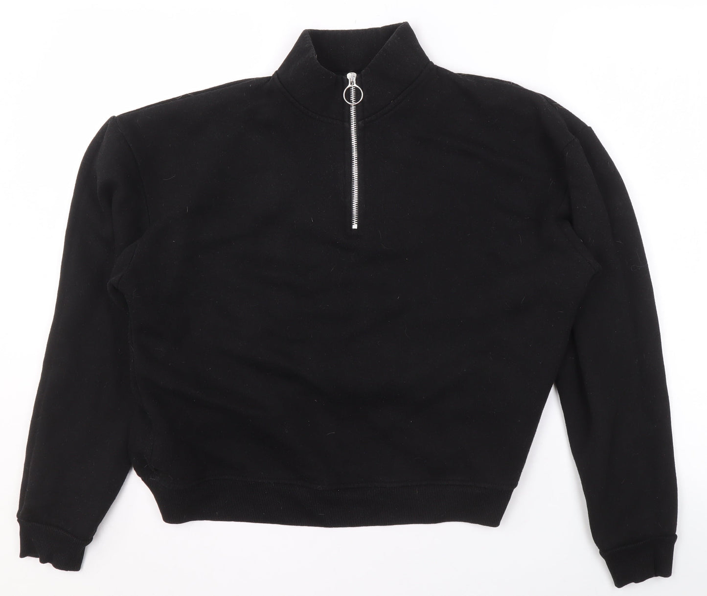 Womens UK Size 12 Pull&Bear Black Pullover Sweatshirt