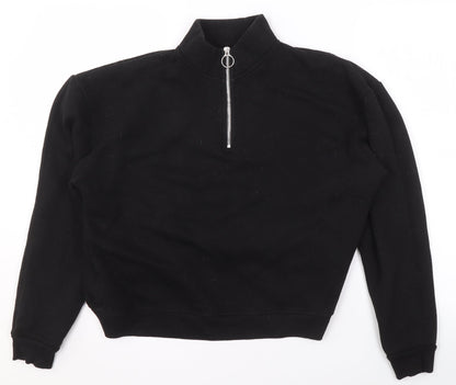 Womens UK Size 12 Pull&Bear Black Pullover Sweatshirt