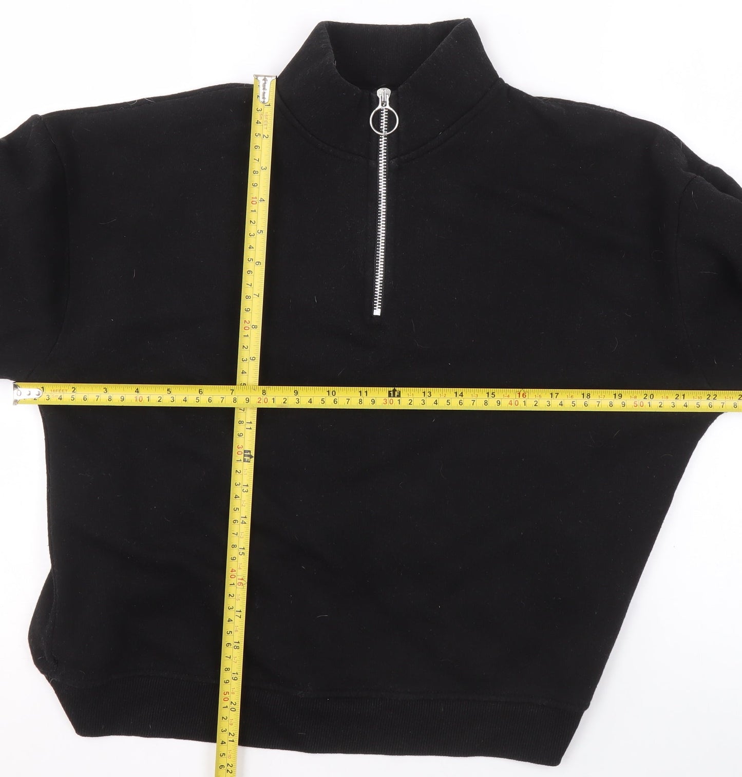 Womens UK Size 12 Pull&Bear Black Pullover Sweatshirt
