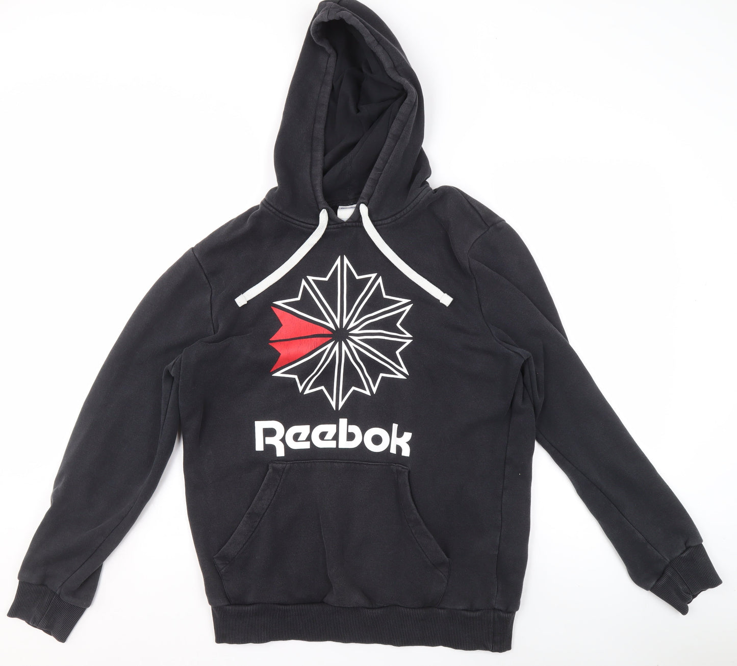 Mens UK Size M Reebok Black Pullover Hoodie