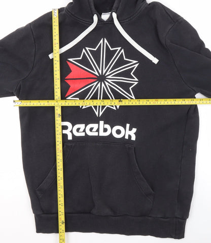 Mens UK Size M Reebok Black Pullover Hoodie