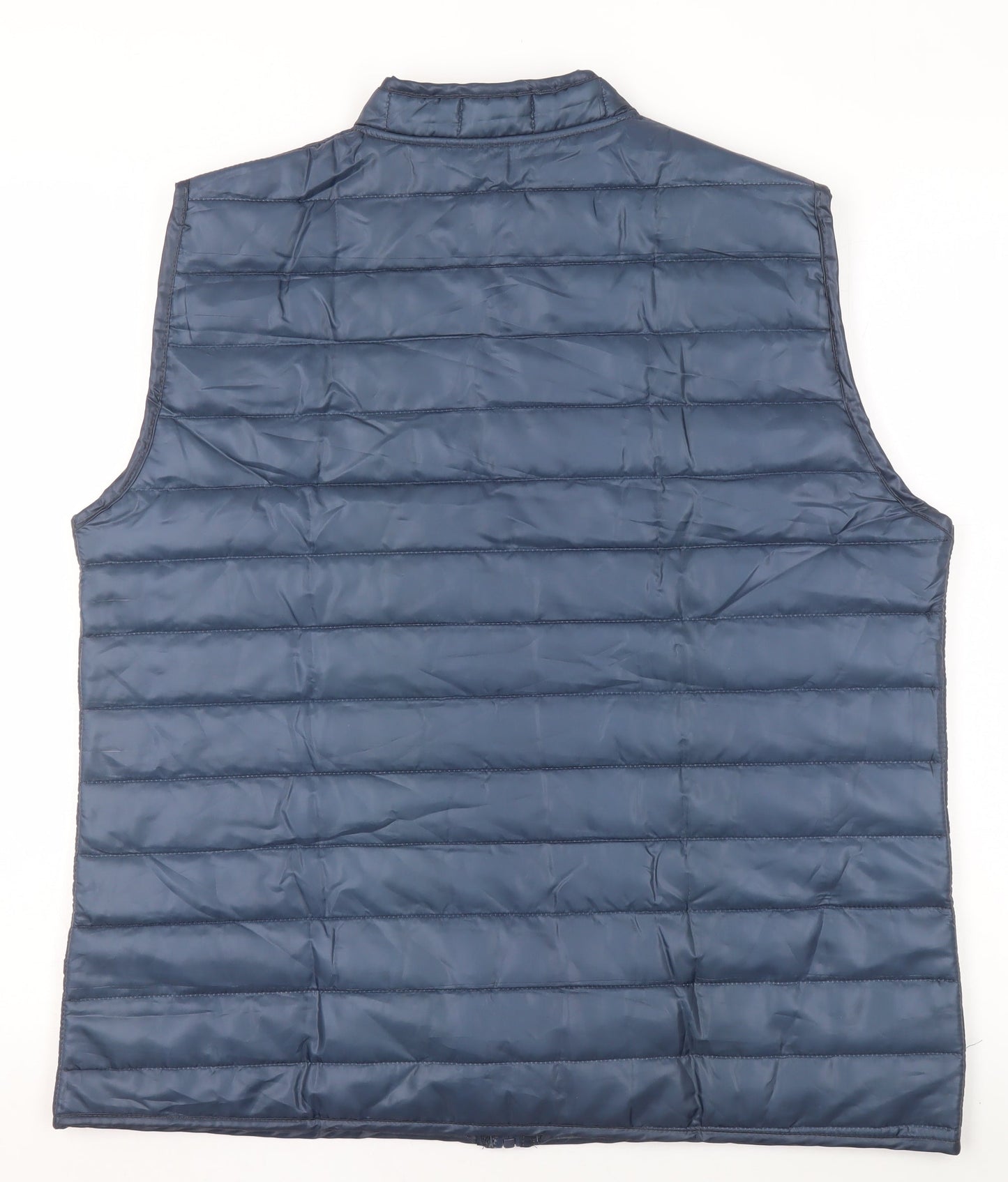 Damart Womens Blue Puffer Quilted Zip Waistcoat Size 18
