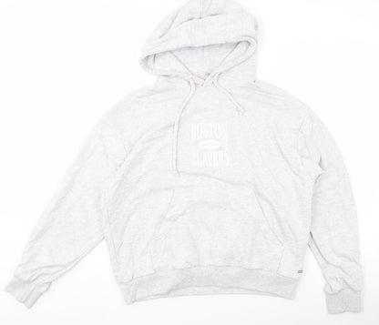 Teens UK Size XS Pull & Bear Grey Pullover Hoodie