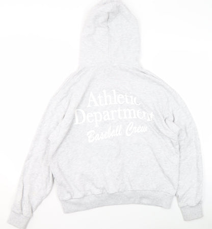 Teens UK Size XS Pull & Bear Grey Pullover Hoodie