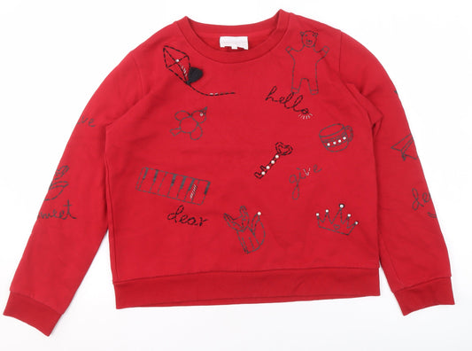 Womens UK Size S b+ab Red Pullover Sweatshirt