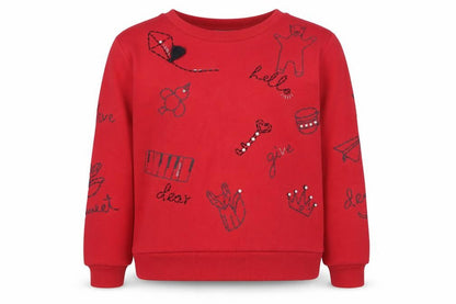 Womens UK Size S b+ab Red Pullover Sweatshirt