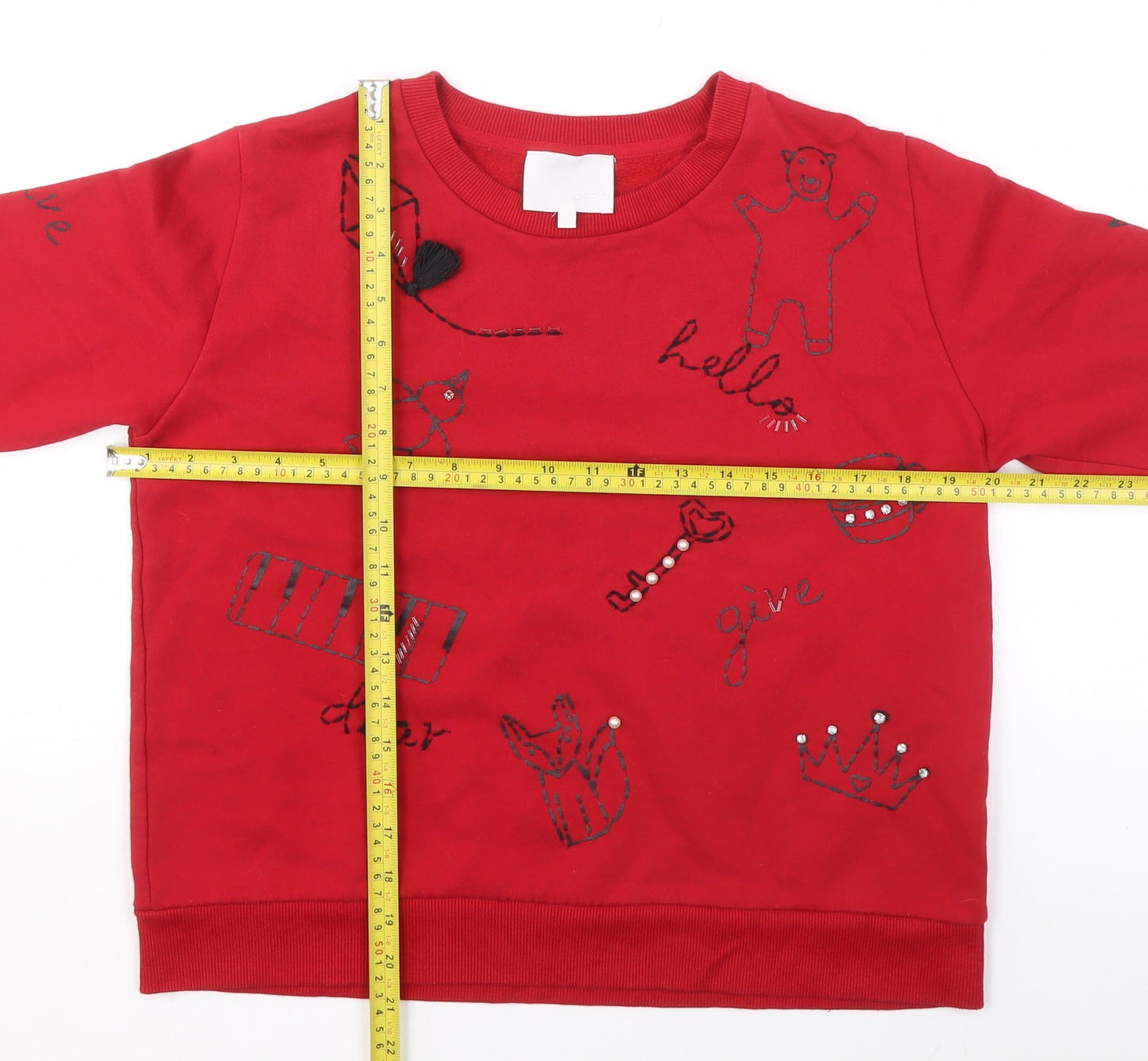 Womens UK Size S b+ab Red Pullover Sweatshirt
