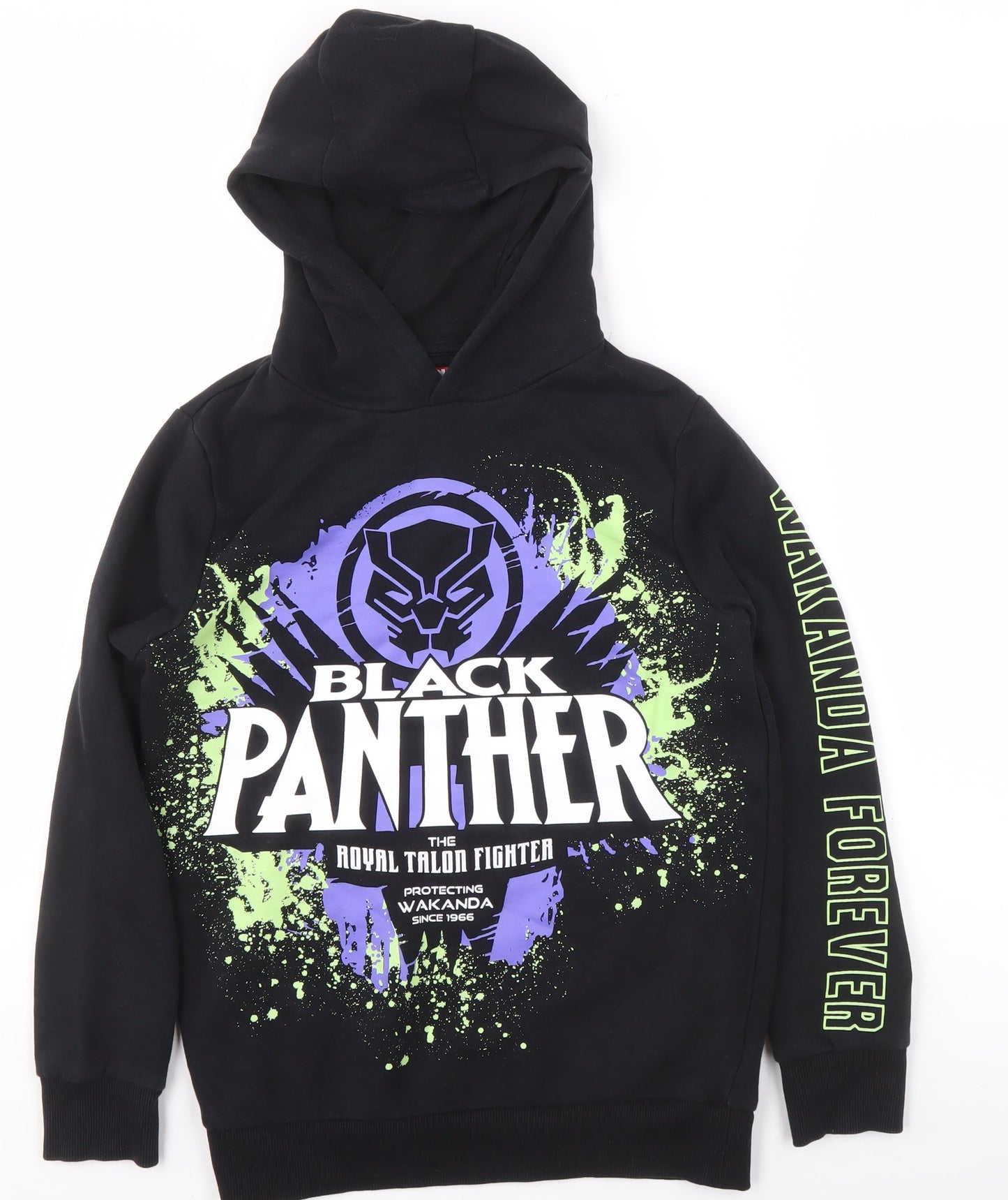 Boys UK Size 10-11 Years Marvel Black Pullover Hoodie
