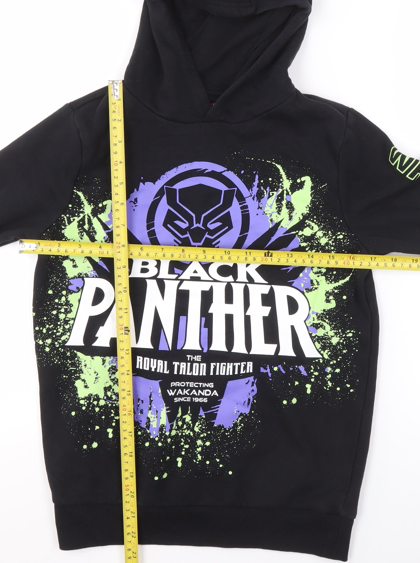 Boys UK Size 10-11 Years Marvel Black Pullover Hoodie