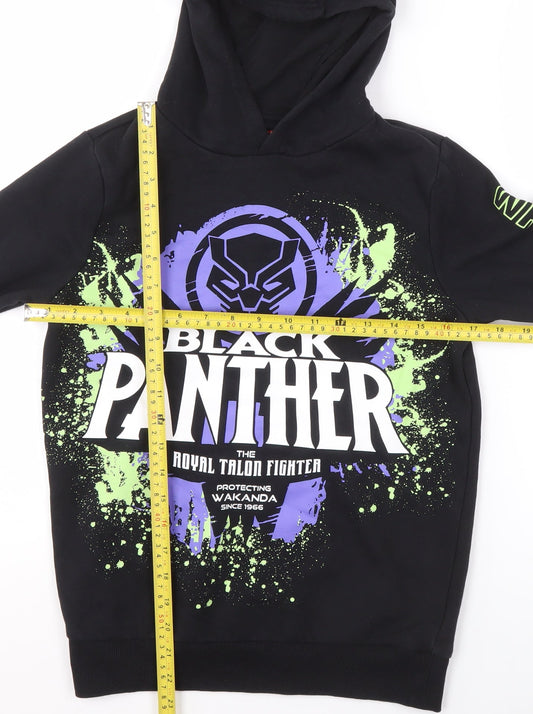 Boys UK Size 10-11 Years Marvel Black Pullover Hoodie