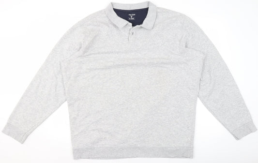 Mens UK Size 2XL James Pringle Grey Henley Sweatshirt