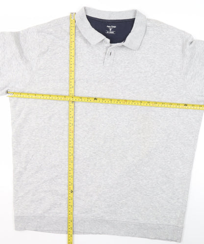 Mens UK Size 2XL James Pringle Grey Henley Sweatshirt