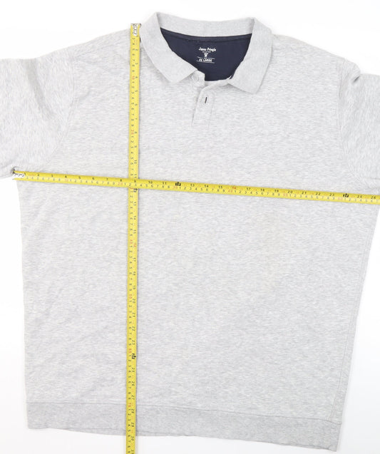 Mens UK Size 2XL James Pringle Grey Henley Sweatshirt