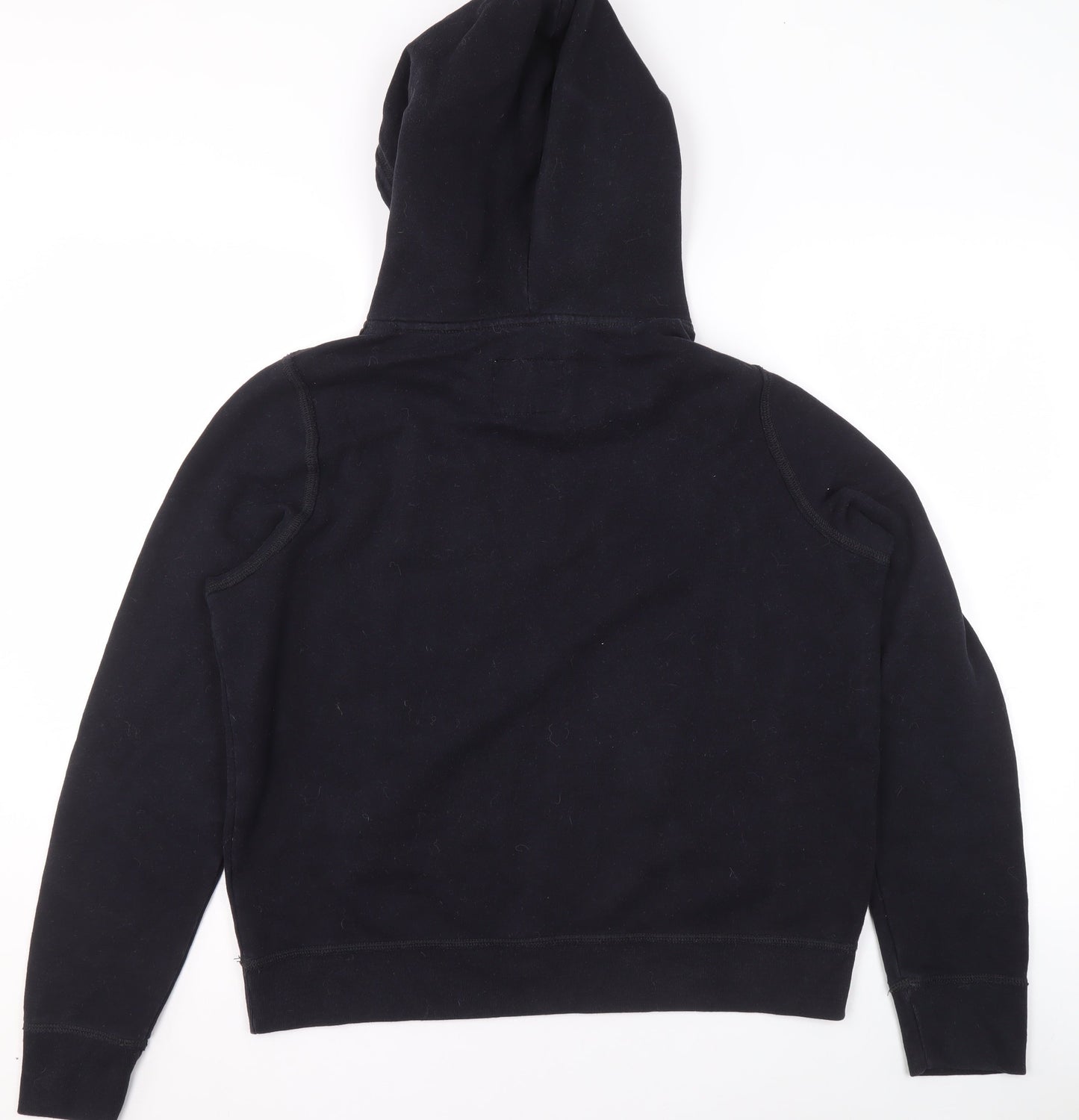 Abercrombie & Fitch Women's Black Pullover Hoodie L Logo New York