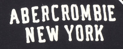 Abercrombie & Fitch Women's Black Pullover Hoodie L Logo New York