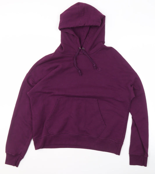Champion Women's Purple Pullover Hoodie Size M Cotton Blend