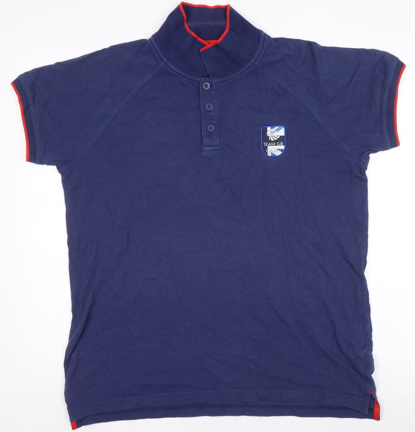 Mens UK Size L Team GB Cotton Polo Shirt