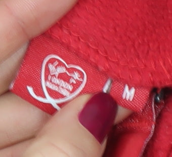 Virgin London Marathon Red Men's Medium 1/4 Zip Fleece Sweatshirt