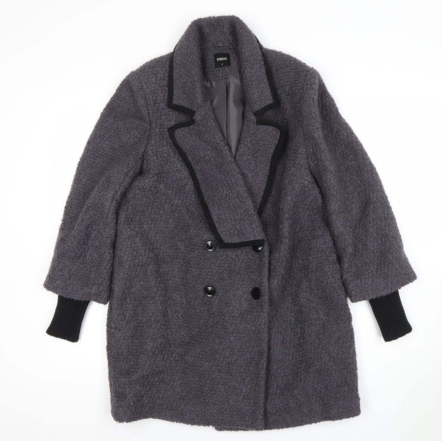 Womens UK Size S Oasis Grey Overcoat