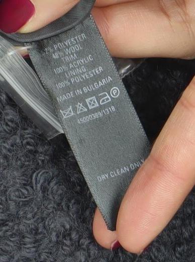 Womens UK Size S Oasis Grey Overcoat