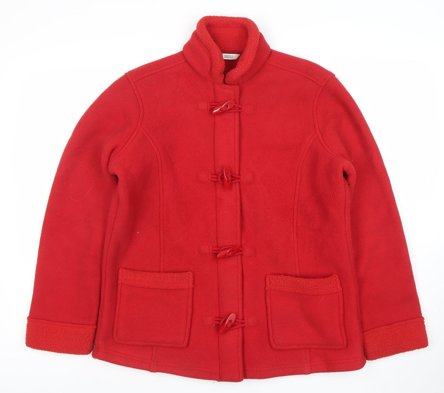Womens UK Size 12 Marks and Spencer Red Duffle Coat