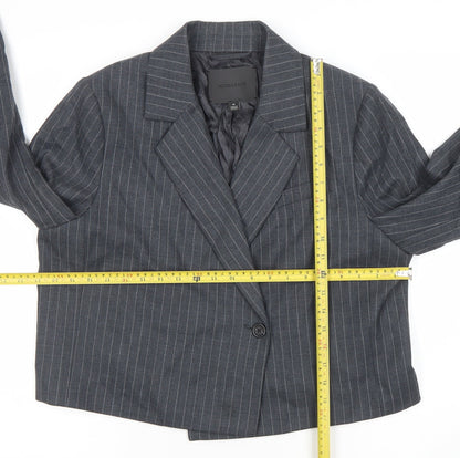 Marks and Spencer Autograph Women’s Grey Pinstripe Wool Blazer Size 16