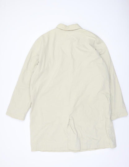 GAP Women Beige XL Mid-Length Cotton Trench Coat
