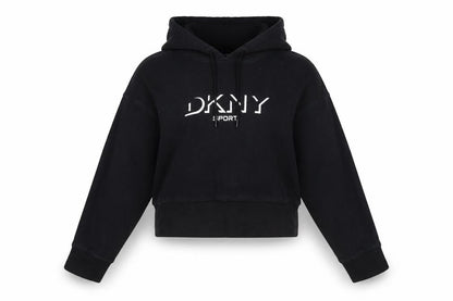 Womens UK Size 12 DKNY Black Pullover Hoodie