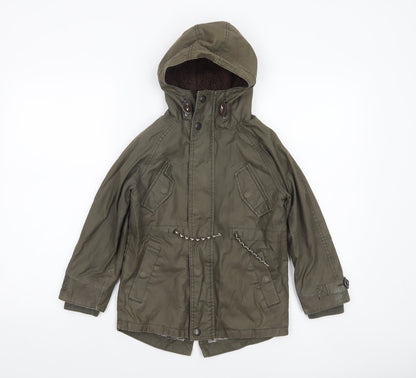 Boys UK Size 6 Years NEXT Green Parka Coat