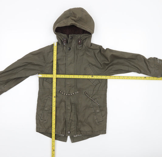 Boys UK Size 6 Years NEXT Green Parka Coat