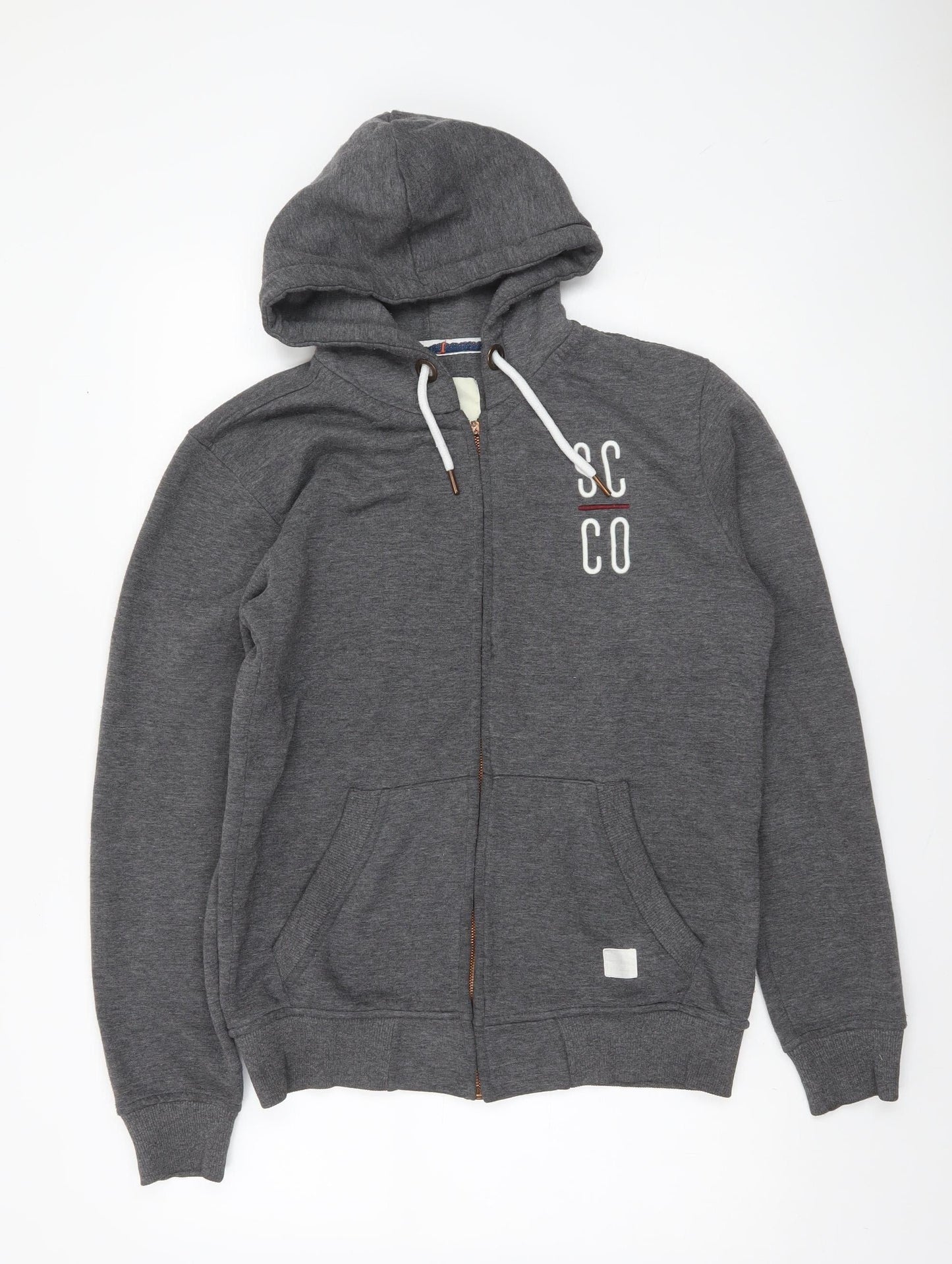 Mens UK Size L SoulCal & Co Grey Full Zip Hoodie