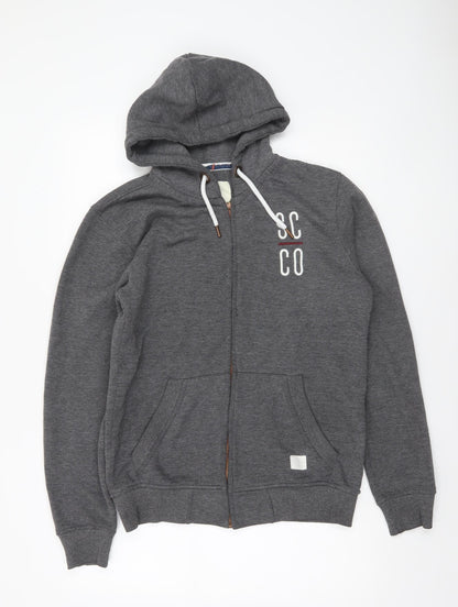 Mens UK Size L SoulCal & Co Grey Full Zip Hoodie