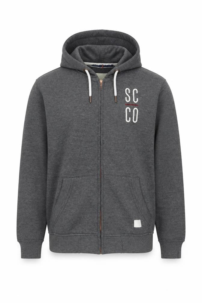 Mens UK Size L SoulCal & Co Grey Full Zip Hoodie