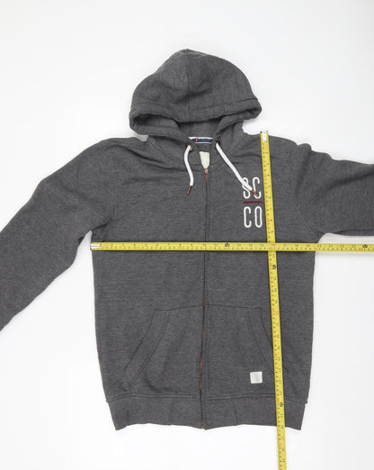Mens UK Size L SoulCal & Co Grey Full Zip Hoodie