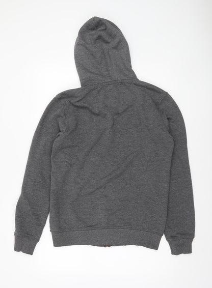Mens UK Size L SoulCal & Co Grey Full Zip Hoodie