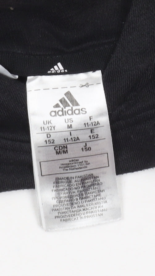 Boys UK Size 11-12 Years adidas Black Pullover Hoodie