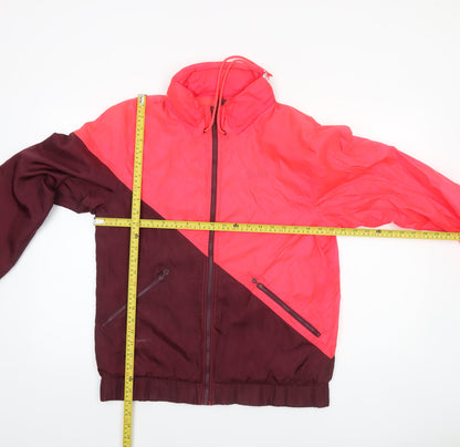 Womens UK Size S Reebok Red Windbreaker Coat