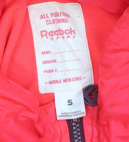 Womens UK Size S Reebok Red Windbreaker Coat